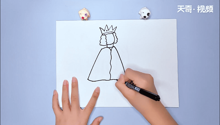 美丽王后简笔画 美丽王后简笔画画报