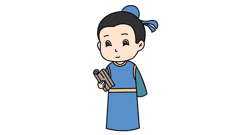 古人看书简笔画