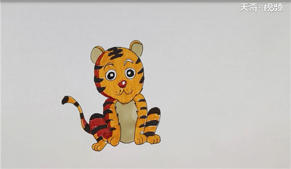 小老虎简笔画