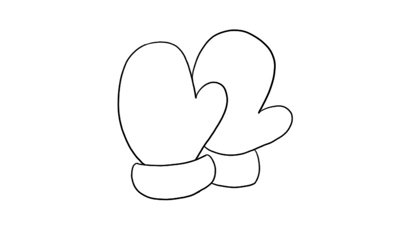 手套简笔画