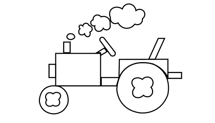 拖拉机简笔画 拖拉机简笔画怎么画