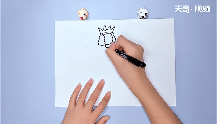 美丽王后简笔画 美丽王后简笔画画报