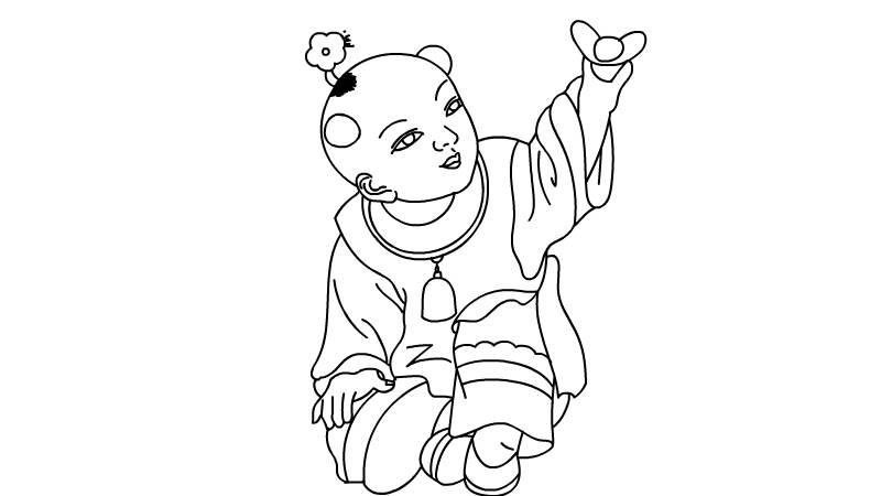 年画娃娃 年画娃娃怎么画