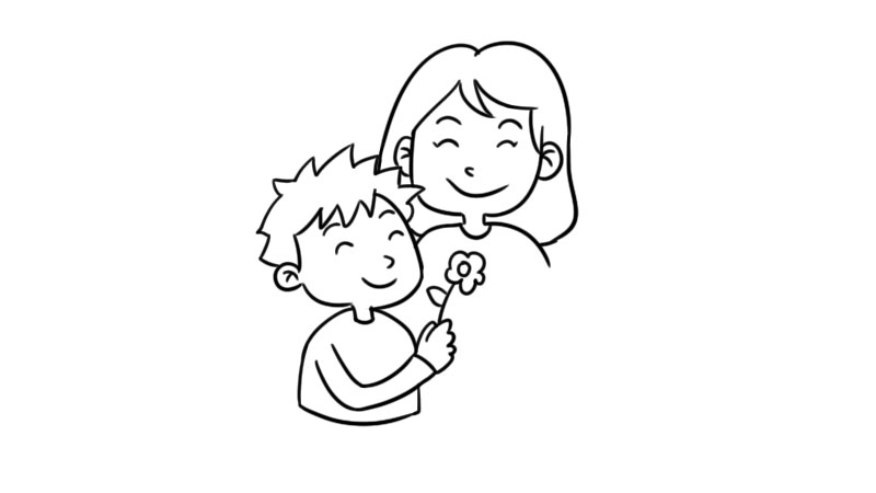 妈妈辛苦了简笔画怎么画  妈妈辛苦了简笔画步骤