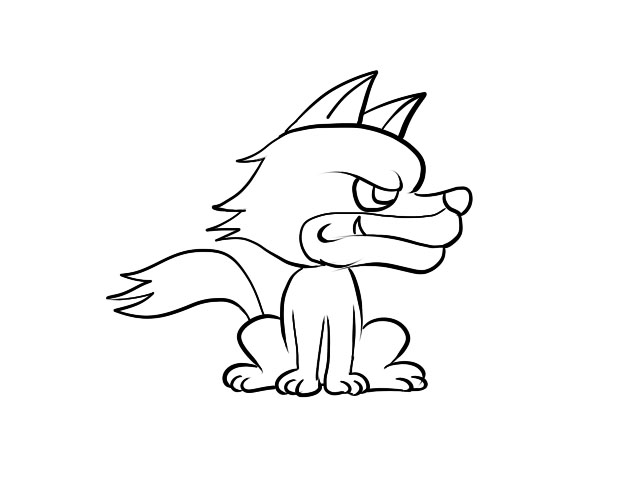 狼简笔画
