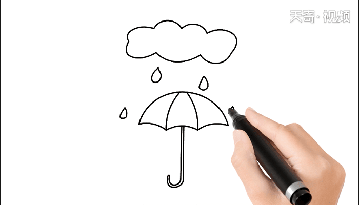 下雨的画 下雨的简笔画