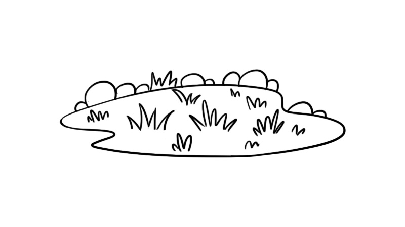 草地简笔画