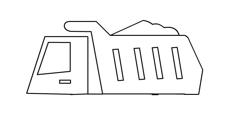 工程车简笔画 工程车的画法