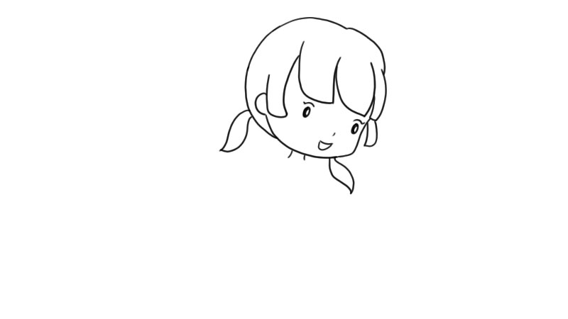 跳舞的女孩简笔画