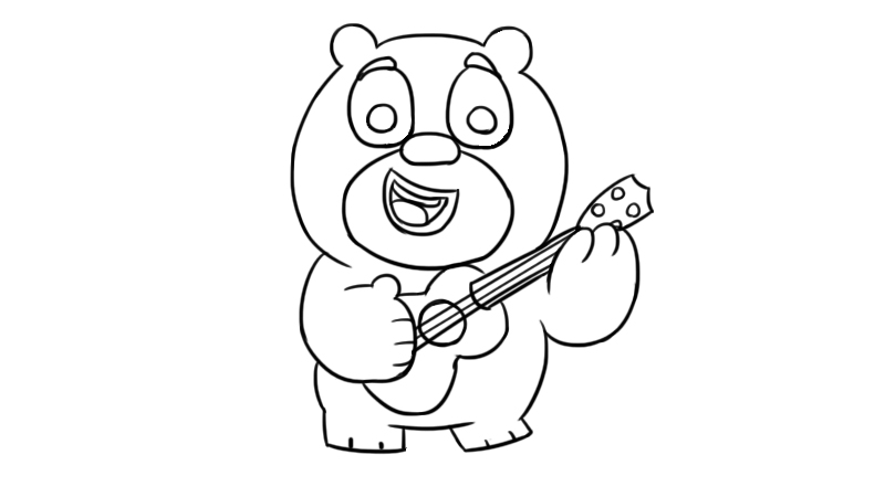 熊二简笔画 熊二简笔画画法