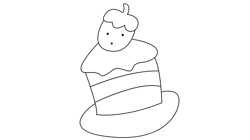 蛋糕简笔画教程  蛋糕简笔画画法