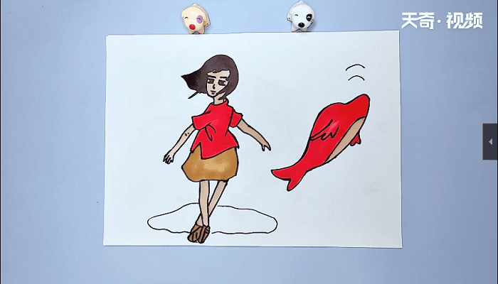 大鱼海棠的椿和鲲简笔画 大鱼海棠的椿和鲲简笔画怎么画