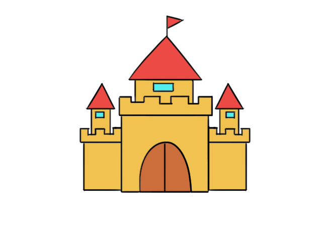城堡简笔画