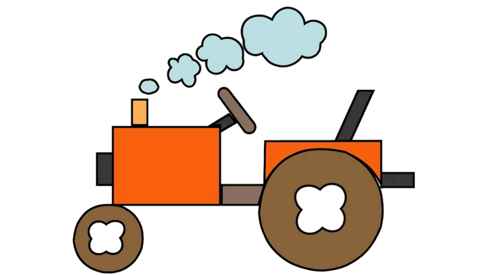 拖拉机简笔画 拖拉机简笔画怎么画