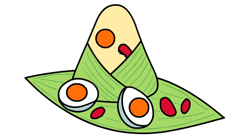 端午节粽子简笔画步骤  端午节粽子简笔画教程