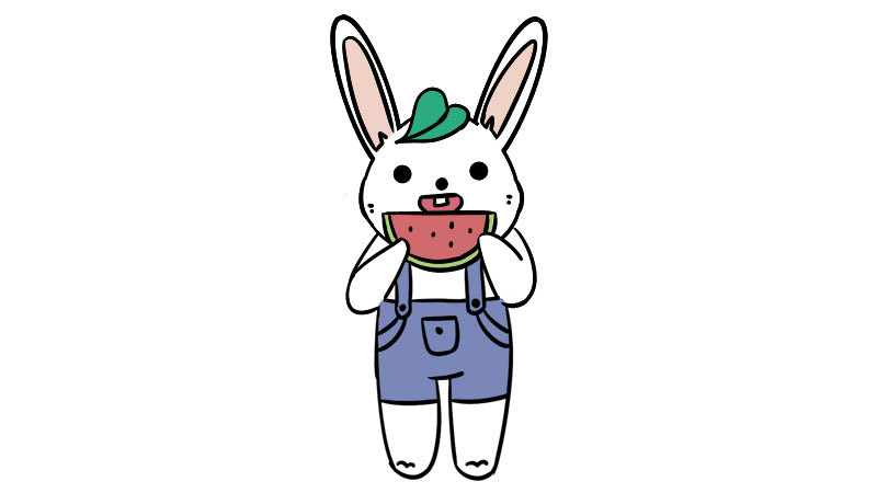 夏至吃西瓜简笔画怎么画  夏至吃西瓜简笔画画法