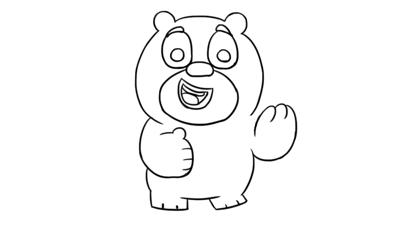 熊二简笔画 熊二简笔画画法