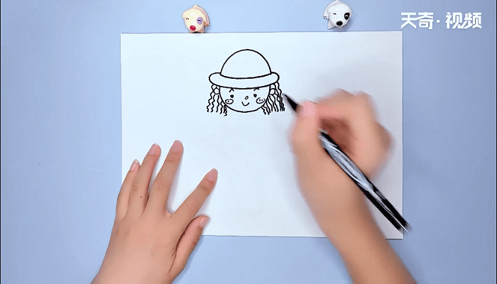 漂亮女孩简笔画 漂亮女孩简笔画画报