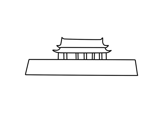 天安门简笔画