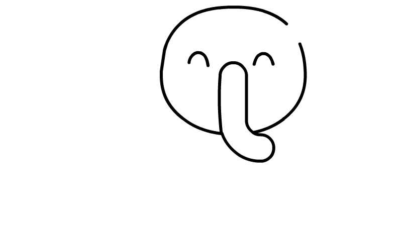 小象简笔画怎么画  小象简笔画步骤