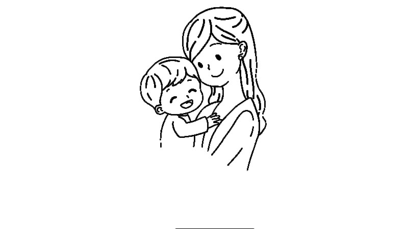 伟大的母爱简笔画的教程  伟大的母爱简笔画的画法