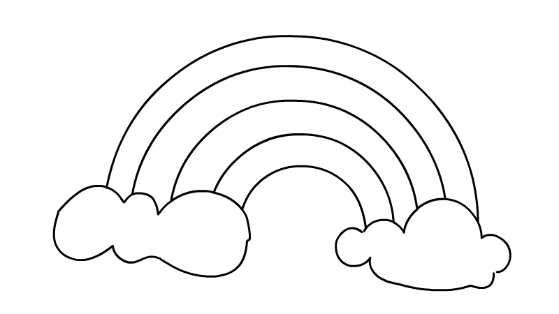 彩虹简笔画