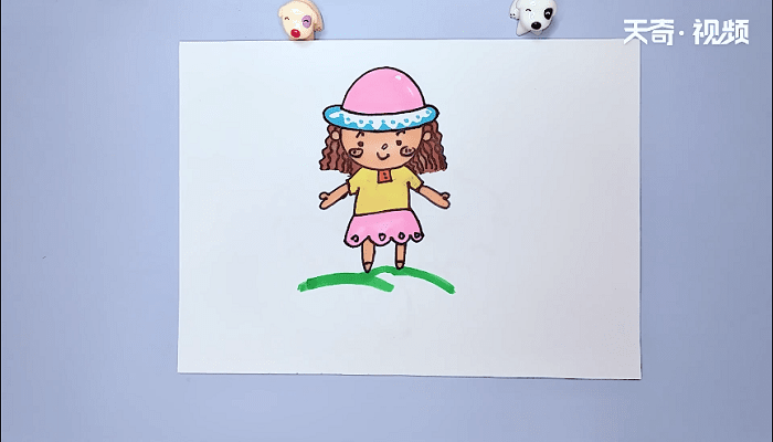 漂亮女孩简笔画 漂亮女孩简笔画画报