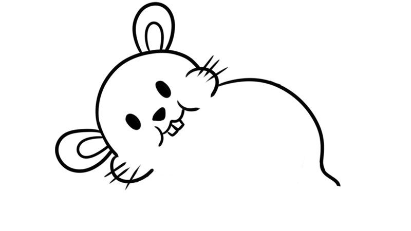 老鼠简笔画的可爱画法