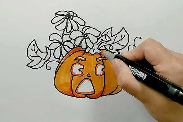 南瓜和花朵简笔画 南瓜和花朵怎么画