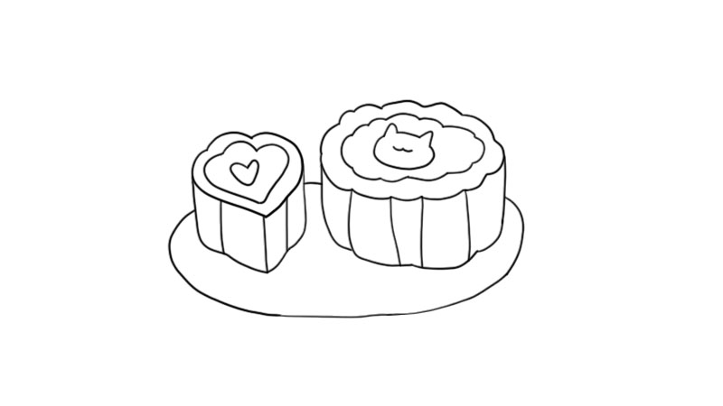 月饼简笔画