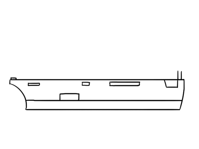 军舰简笔画 军舰怎么画