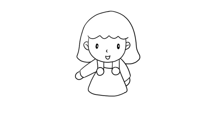 打扫的女生简笔画  怎么画打扫的女生简笔画