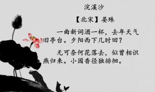 曲新词酒一杯原文翻译及赏析（曲新词酒一杯的下一句）