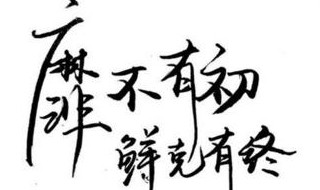 靡不有初鲜克有终什么意思（靡不有初鲜克有终无关迟暮 不问翻覆）