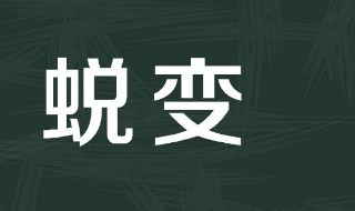 蜕变意思（完美蜕变意思）