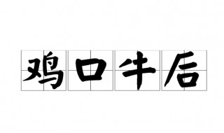 鸡口什么后成语（鸡口的意思）