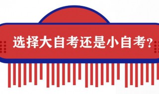 大自考和小自考的区别 大自考和小自考的区别哪个含金量高