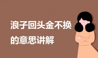 浪子回头金不换是什么意思（浪子回头金不换什么生肖）