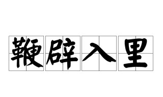 鞭辟入里是什么意思 鞭辟入里啥意思