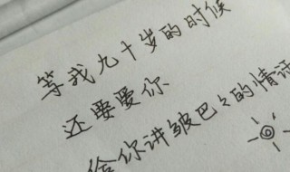 诗句情话 情话最暖心短句