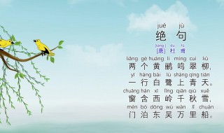 绝句描写了什么的景色 绝句描写了什么的景色,什么组成了一幅有声有色的画面