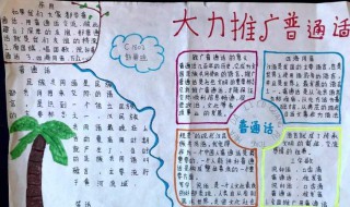 推广普通话的内容大全手抄报资料 推广普通话的内容大全手抄报资料图片