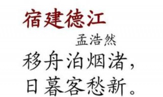 日暮客愁新的客是什么意思（移舟泊烟渚全诗意思）
