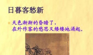 日暮客愁新的意思（一舟泊烟渚日暮客愁新的意思）