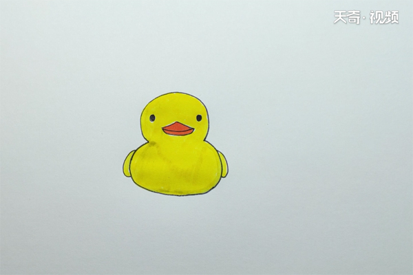 小黄鸭的画法