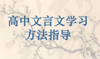文言文学习方法与技巧 文言文该怎么学?